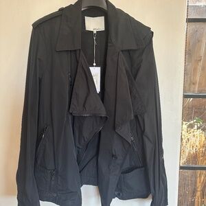 3.1 Phillip Lim black nylon Moto jacket w/zippers